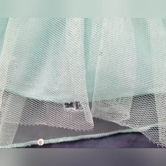 Pretty Aqua Prom Dress. Above the Knee, Nicely Detailed Bodice.Sz16 (runs small) - Picture 7 of 16